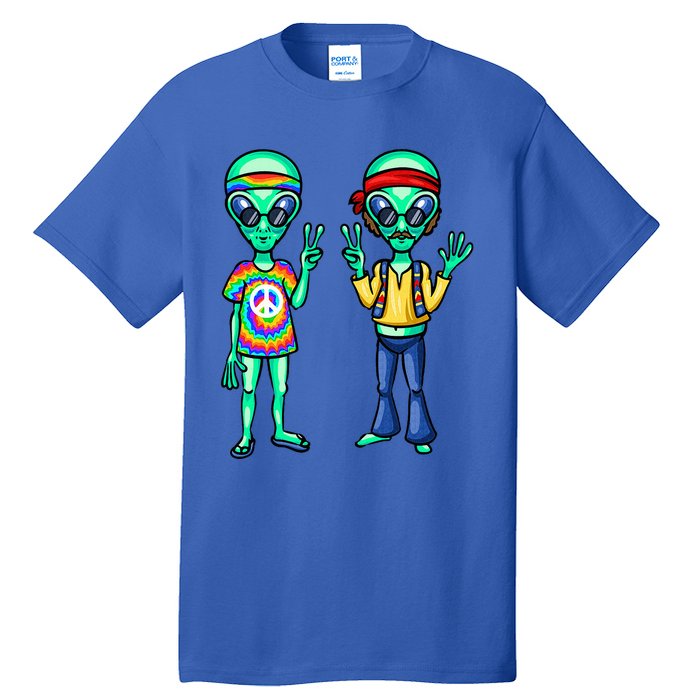 Funny Alien Alien Lover Hippie Aliens Believe In Aliens Tall T-Shirt