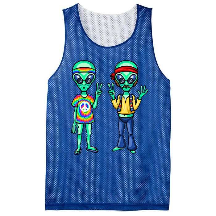 Funny Alien Alien Lover Hippie Aliens Believe In Aliens Mesh Reversible Basketball Jersey Tank