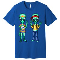 Funny Alien Alien Lover Hippie Aliens Believe In Aliens Premium T-Shirt