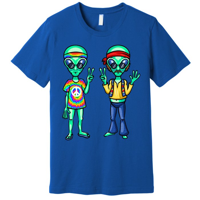 Funny Alien Alien Lover Hippie Aliens Believe In Aliens Premium T-Shirt