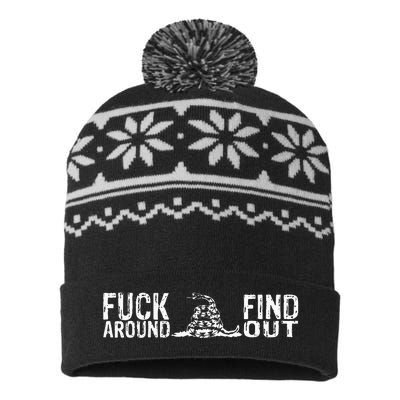 Fuck Around And Find Out FAFO F Around And Find Out USA-Made Snowflake Beanie