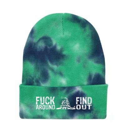 Fuck Around And Find Out FAFO F Around And Find Out Tie Dye 12in Knit Beanie