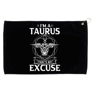 Funny Astrology April May Birthday Gifts Taurus Zodiac Sign Grommeted Golf Towel