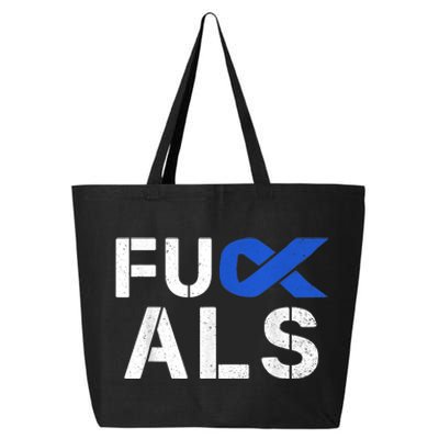 Fuck ALS Awareness Month Blue Ribbon Support Squad Fighter 25L Jumbo Tote