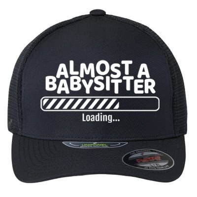 Funny Almost A Sitter Training To Be A Sitter Great Gift Flexfit Unipanel Trucker Cap