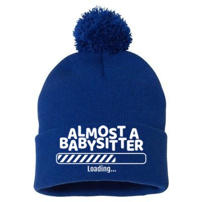 Funny Almost A Sitter Training To Be A Sitter Great Gift Pom Pom 12in Knit Beanie