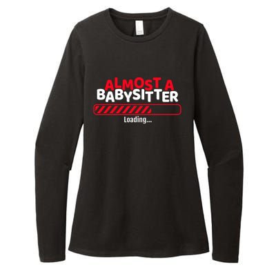 Funny Almost A Sitter Training To Be A Sitter Cute Gift Womens CVC Long Sleeve Shirt