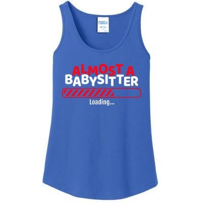 Funny Almost A Sitter Training To Be A Sitter Cute Gift Ladies Essential Tank