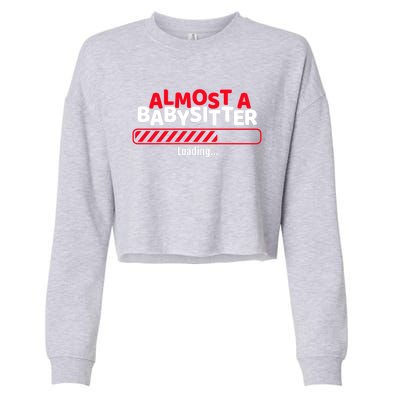 Funny Almost A Sitter Training To Be A Sitter Cute Gift Cropped Pullover Crew