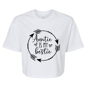 Funny Arrow Auntie Is My Bestie Auntie Niece Nephew Gift Great Gift Bella+Canvas Jersey Crop Tee