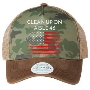 Funny Anti Biden Clean Up On Aisle 46 Impeach Biden Pro Trump 2024 Legacy Tie Dye Trucker Hat