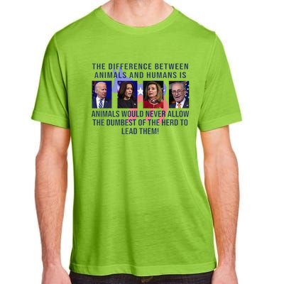 Funny Anti Biden Never Allow The Dumbest To Lead Democrats Adult ChromaSoft Performance T-Shirt