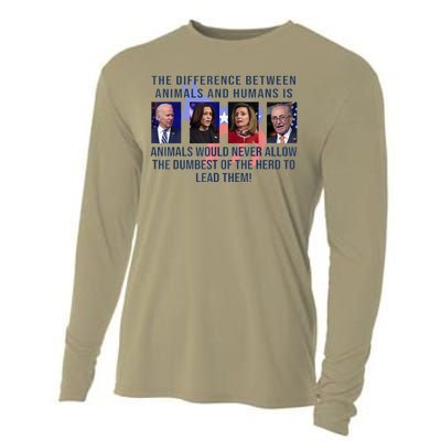 Funny Anti Biden Never Allow The Dumbest To Lead Democrats Cooling Performance Long Sleeve Crew