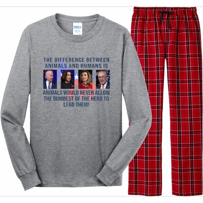 Funny Anti Biden Never Allow The Dumbest To Lead Democrats Long Sleeve Pajama Set