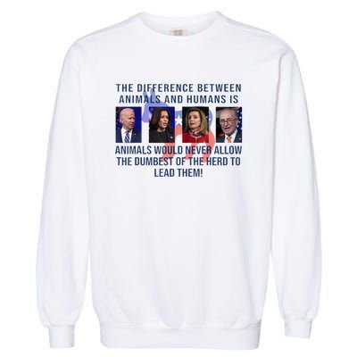 Funny Anti Biden Never Allow The Dumbest To Lead Democrats Garment-Dyed Sweatshirt