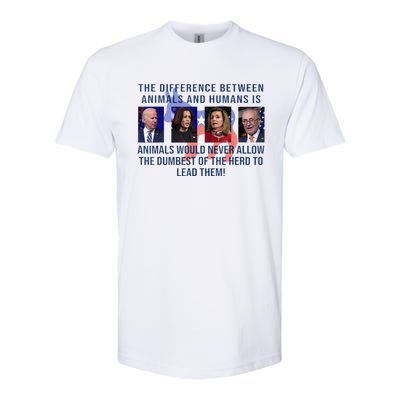 Funny Anti Biden Never Allow The Dumbest To Lead Democrats Softstyle CVC T-Shirt