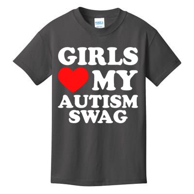 Funny Autistic Boy Gifts Girl Love My Autism Swag Awareness Gift Kids T-Shirt