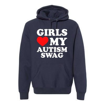 Funny Autistic Boy Gifts Girl Love My Autism Swag Awareness Gift Premium Hoodie