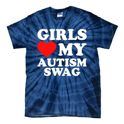 Funny Autistic Boy Gifts Girl Love My Autism Swag Awareness Gift Tie-Dye T-Shirt