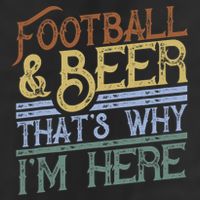 Football And Beer That's Why I'm Here Gift, Game Day Gift 7 Panel Mesh Trucker Snapback Hat