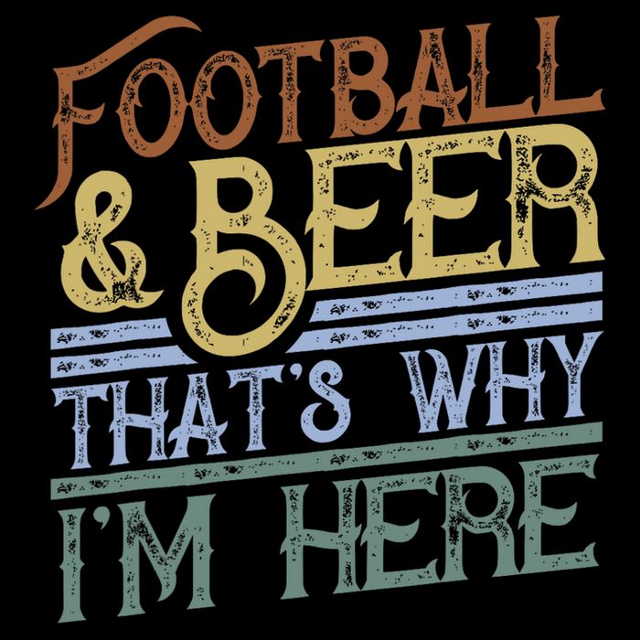 Football And Beer That's Why I'm Here Gift, Game Day Gift Cooling Performance Crew T-Shirt