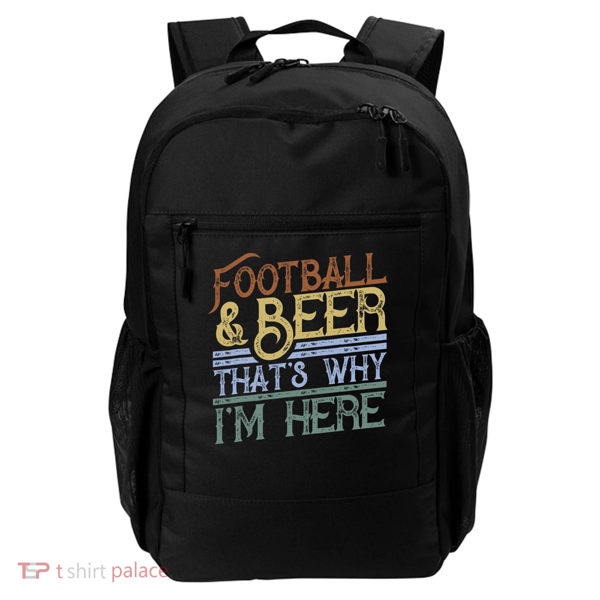 Football And Beer That's Why I'm Here Gift, Game Day Gift Backpack