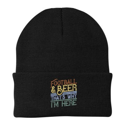 Football And Beer That's Why I'm Here Gift, Game Day Gift Beanie