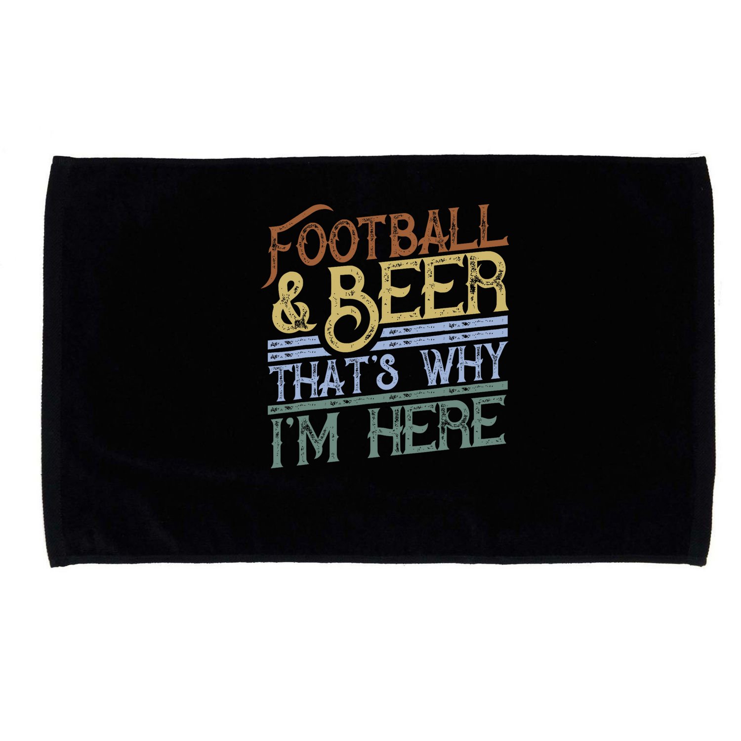 Football And Beer That's Why I'm Here Gift, Game Day Gift Microfiber Hand Towel