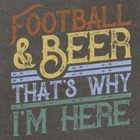 Football And Beer That's Why I'm Here Gift, Game Day Gift Cotton Canvas Backpack