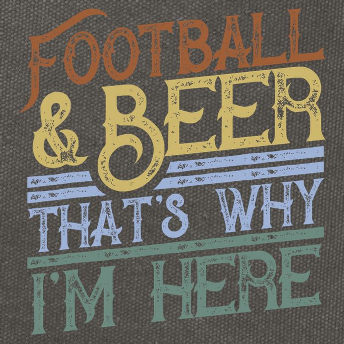 Football And Beer That's Why I'm Here Gift, Game Day Gift Cotton Canvas Backpack