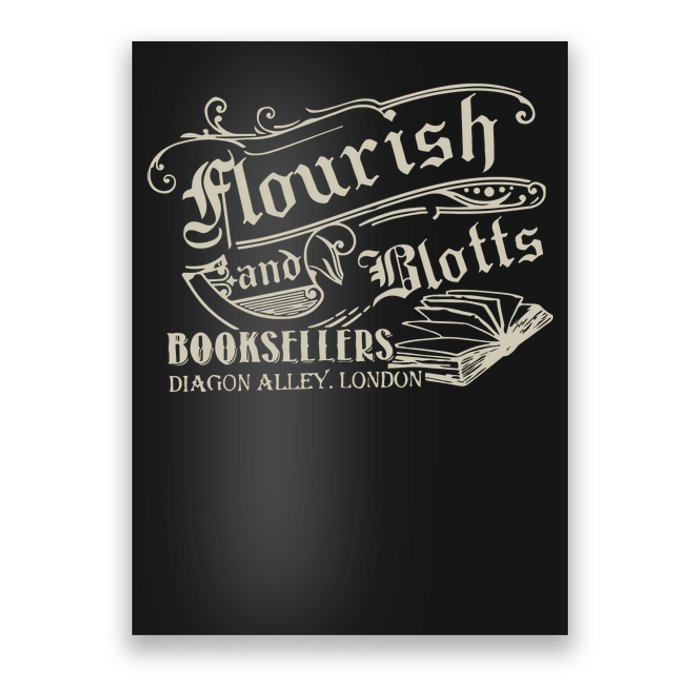 Flourish And Blotts Wizard Book Poster