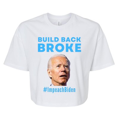 Funny Anti Biden Build Back Broke 23 Bella+Canvas Jersey Crop Tee