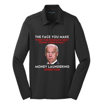 Funny Anti Biden Conservative Ultra MAGA Ukraine Silk Touch Performance Long Sleeve Polo