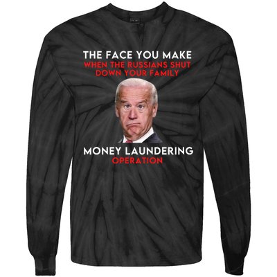 Funny Anti Biden Conservative Ultra MAGA Ukraine Tie-Dye Long Sleeve Shirt