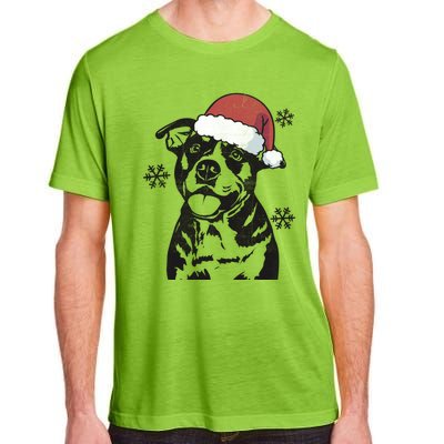 Funny American Bulldog Christmas Santa Hat Xmas Mom Dad Great Gift Adult ChromaSoft Performance T-Shirt