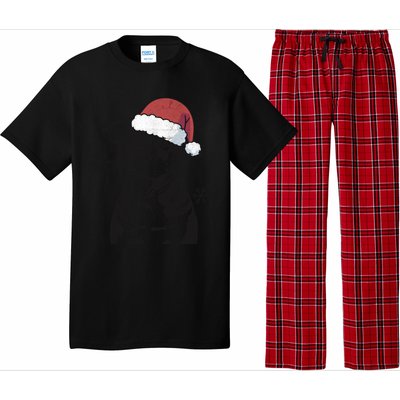 Funny American Bulldog Christmas Santa Hat Xmas Mom Dad Great Gift Pajama Set