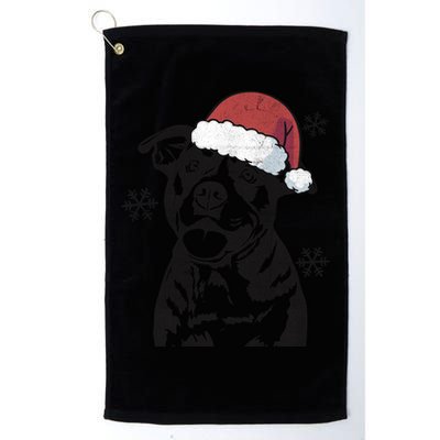 Funny American Bulldog Christmas Santa Hat Xmas Mom Dad Great Gift Platinum Collection Golf Towel