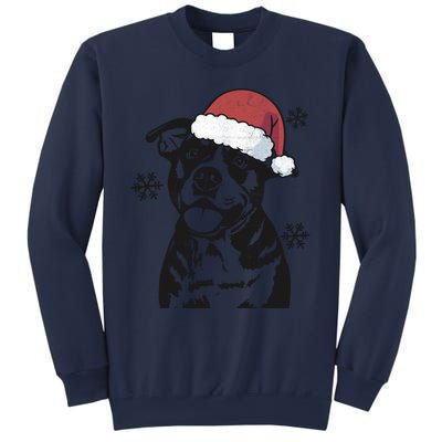 Funny American Bulldog Christmas Santa Hat Xmas Mom Dad Great Gift Sweatshirt