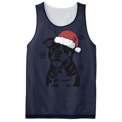 Funny American Bulldog Christmas Santa Hat Xmas Mom Dad Great Gift Mesh Reversible Basketball Jersey Tank