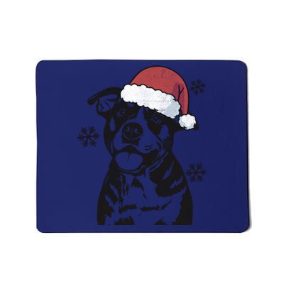 Funny American Bulldog Christmas Santa Hat Xmas Mom Dad Great Gift Mousepad