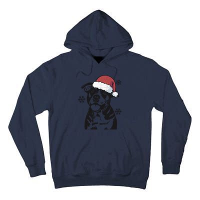 Funny American Bulldog Christmas Santa Hat Xmas Mom Dad Great Gift Tall Hoodie