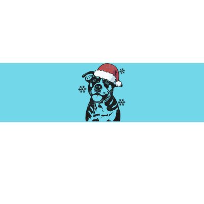 Funny American Bulldog Christmas Santa Hat Xmas Mom Dad Great Gift Bumper Sticker