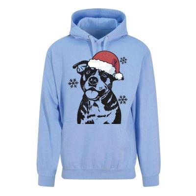 Funny American Bulldog Christmas Santa Hat Xmas Mom Dad Great Gift Unisex Surf Hoodie