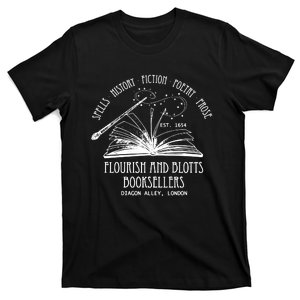 Flourish And Blotts Wizard Book T-Shirt