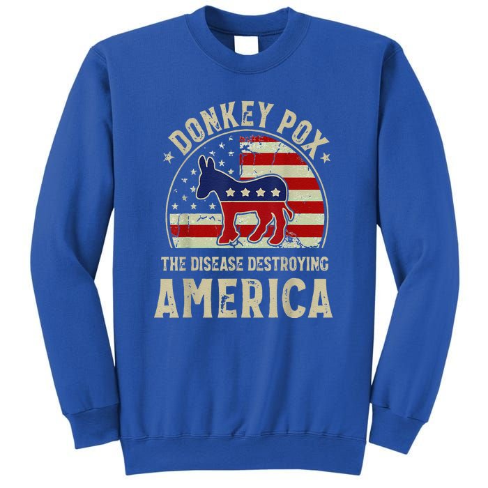 Funny Anti Biden Donkey Pox The Disease Destroying America Sweatshirt