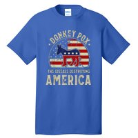 Funny Anti Biden Donkey Pox The Disease Destroying America Tall T-Shirt