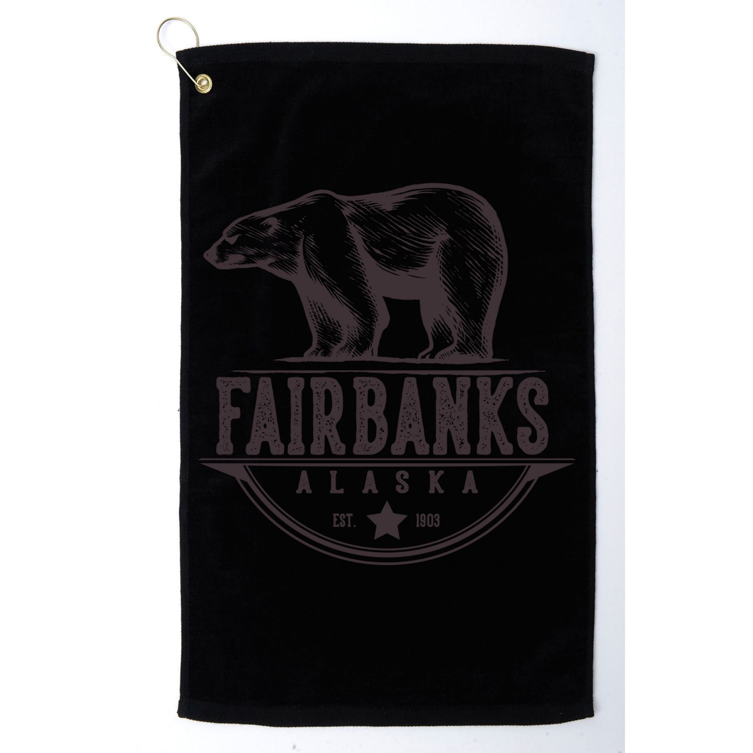 Fairbanks Alaska Bear Vacation And Cruise Gift Golf Towel
