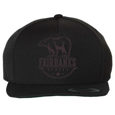 Fairbanks Alaska Bear Vacation And Cruise Gift Wool Snapback Cap