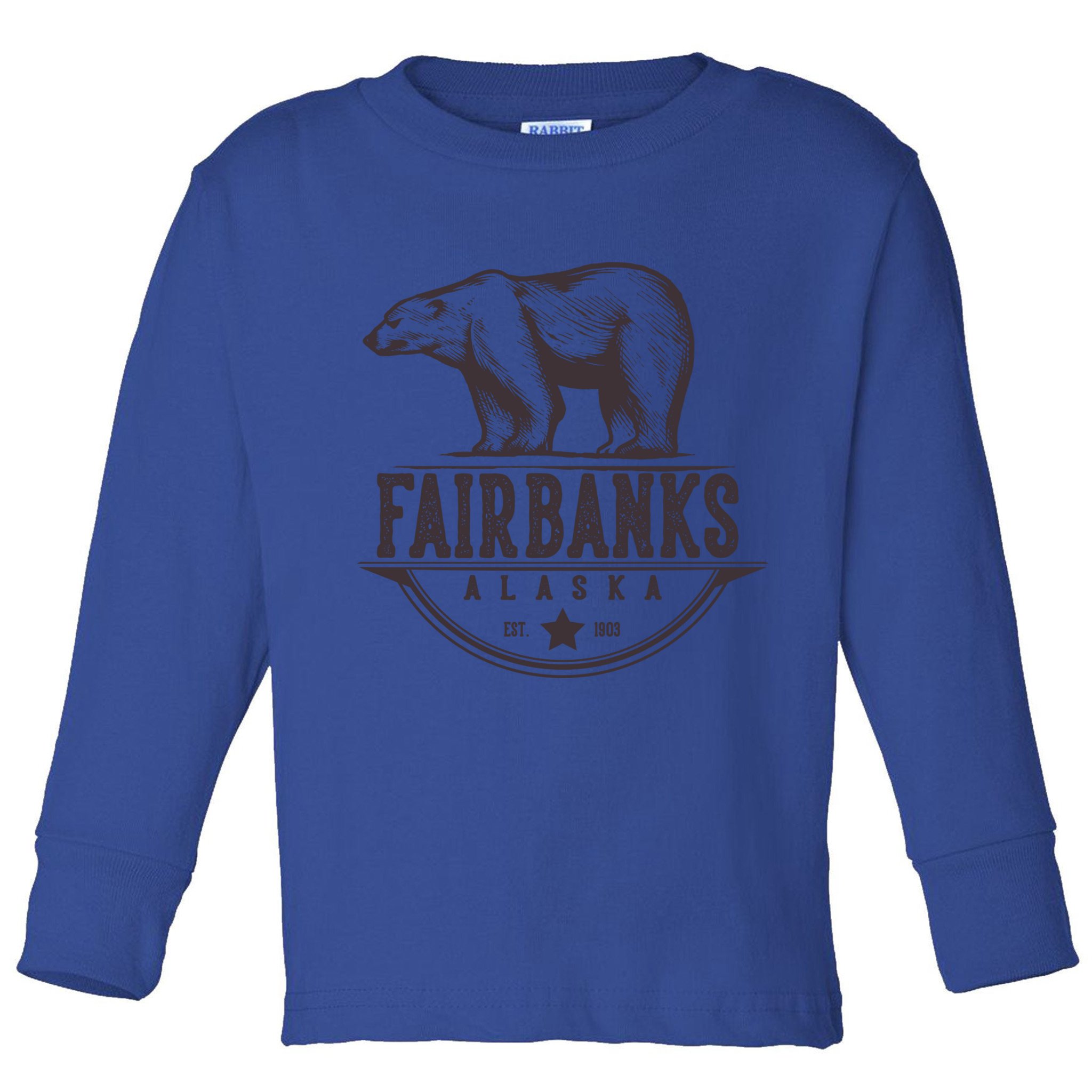 Fairbanks Alaska Bear Vacation And Cruise Gift Toddler Long Sleeve Shirt