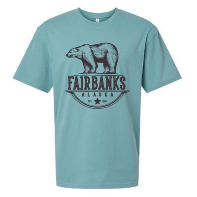 Fairbanks Alaska Bear Vacation And Cruise Gift Sueded Cloud Jersey T-Shirt